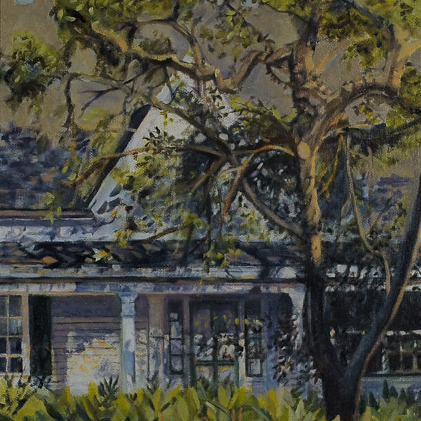 Oil painting of Island cottage by Joan