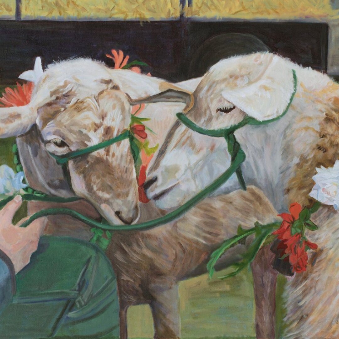 Painting of Goats at Aldemere Farm