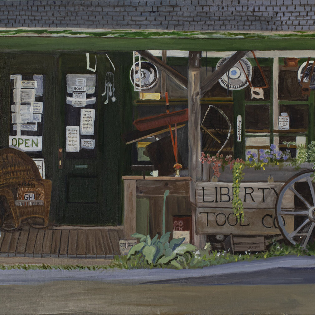 oil painting of liberty tool company