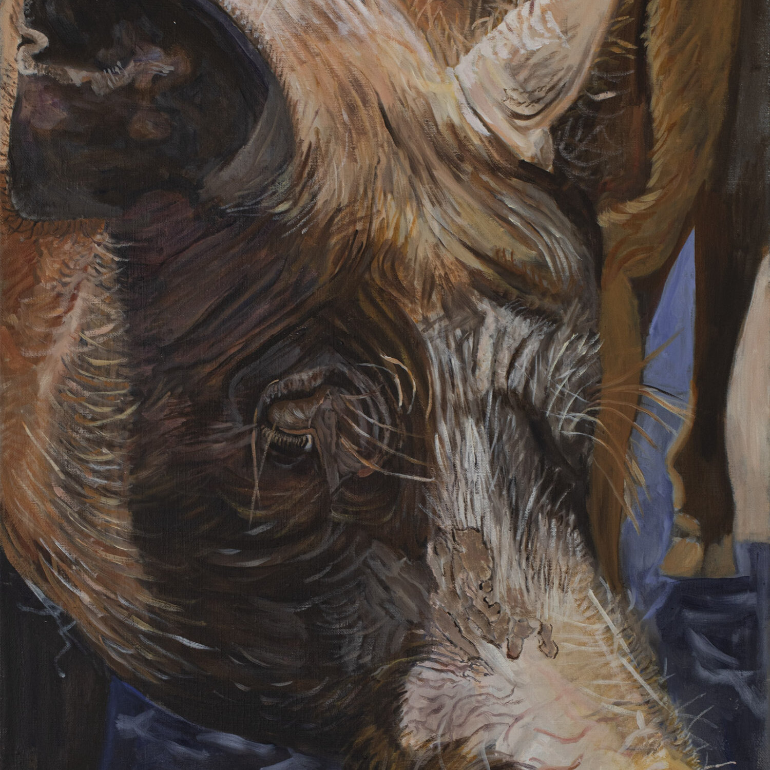 An oil on canvas portrait painting