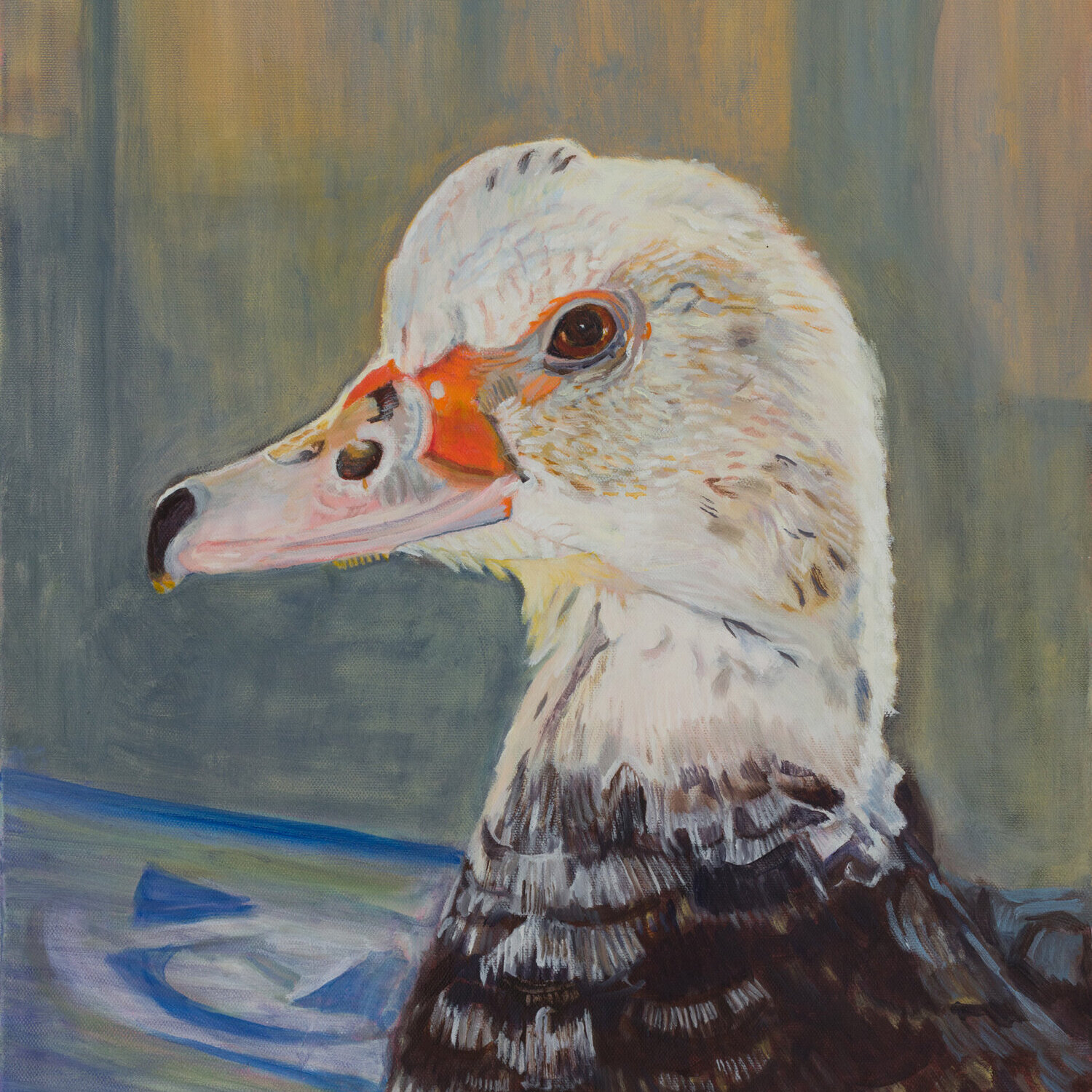 Beautiful Oil Painting of Amy duck