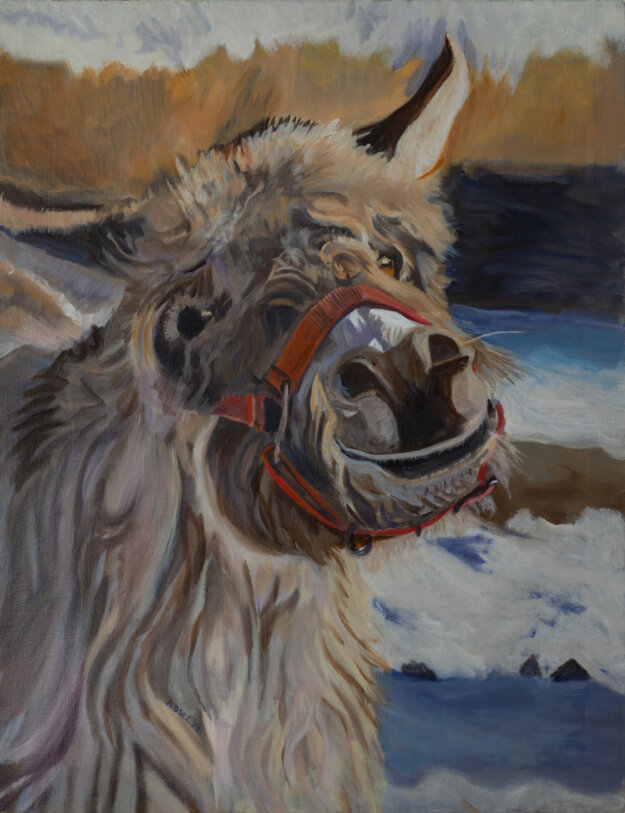 Adorable Oil Painting of a Goat