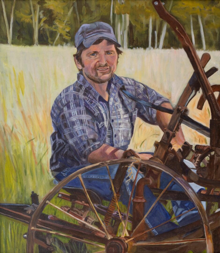 Garlic Farmer 33.75_x29.75_ Oil on Canvas