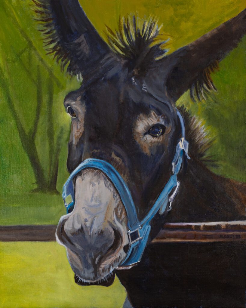 Poitevine Mule 24_x30_ Oil on Linen