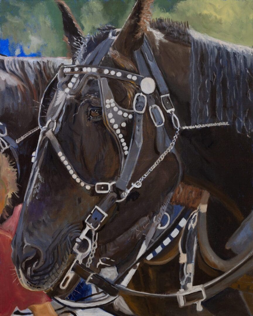 Team of Draft Horses 24_x30_ Oil on Linen