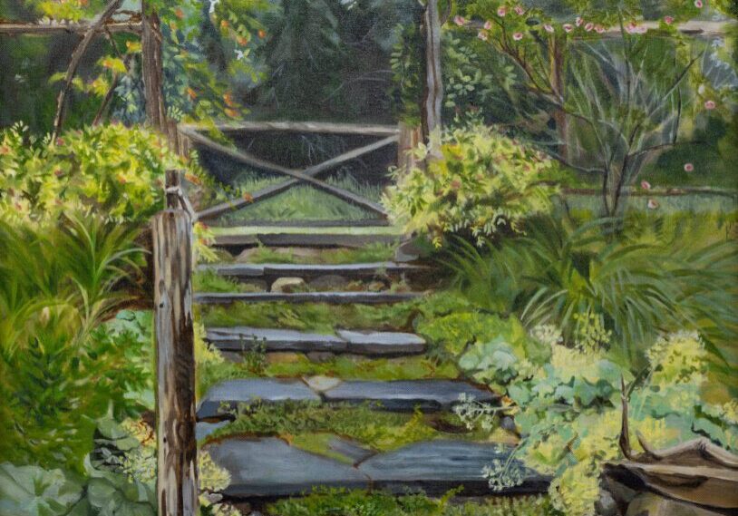 Island Garden 30_x36_ Oil on Canvas