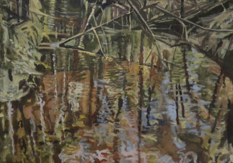 Stream Deep in the Forest 30x24. Oil on Linen-2